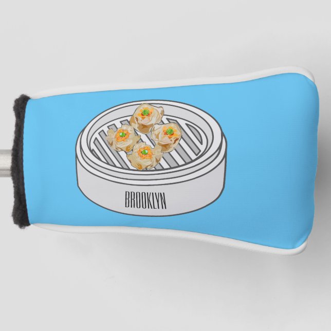 Shumai dim sum Cartoon Illustration Golf Headcover (Vorderseite)