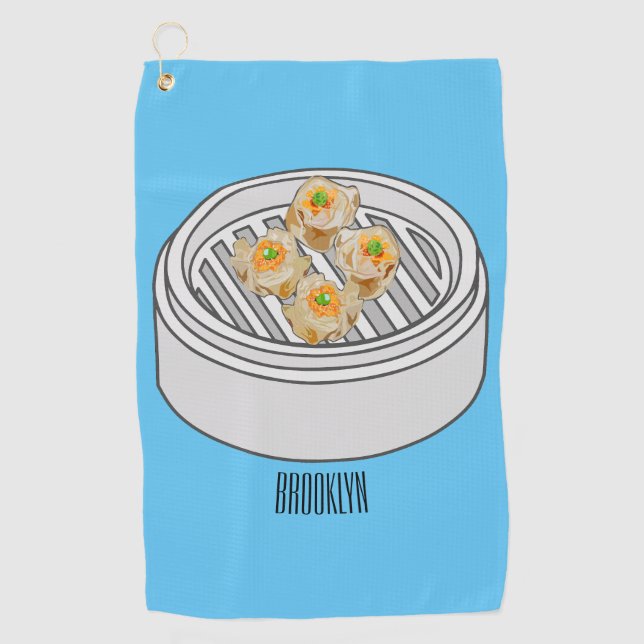 Shumai dim sum Cartoon Illustration Golfhandtuch (Vorderseite)