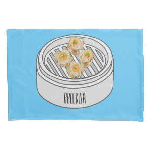 Shumai dim sum Cartoon Illustration Kissenbezug