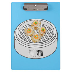 Shumai dim sum Cartoon Illustration Klemmbrett