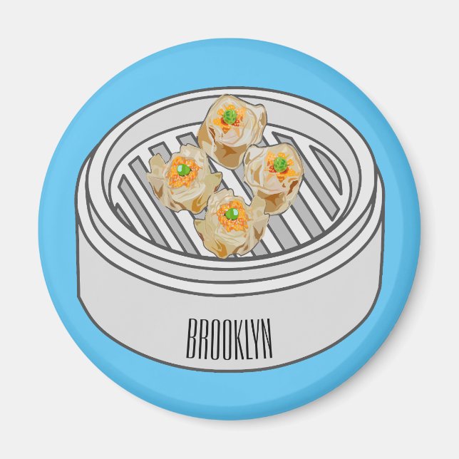 Shumai dim sum Cartoon Illustration Magnet (Vorne)