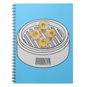 Shumai dim sum Cartoon Illustration Notizblock