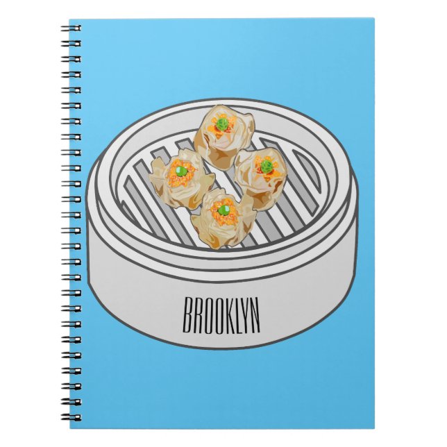 Shumai dim sum Cartoon Illustration Notizblock (Vorderseite)