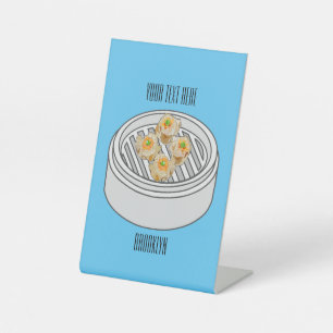 Shumai dim sum Cartoon Illustration Sockelschild