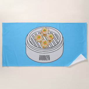 Shumai dim sum Cartoon Illustration Strandtuch