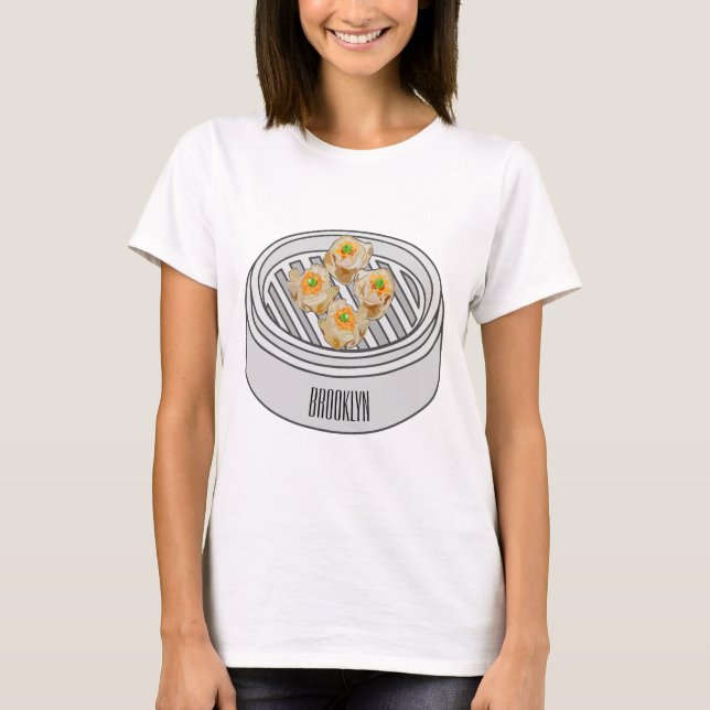 Shumai dim sum Cartoon Illustration T-Shirt (Vorderseite)