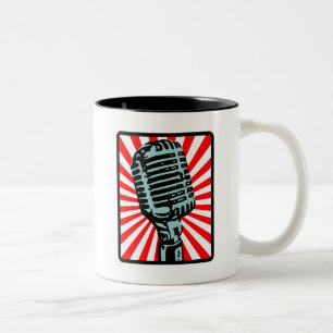 Shure 55S Vintage-Mikrofon Zweifarbige Tasse