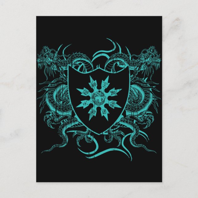Shuriken Dragons Postkarte (Vorderseite)