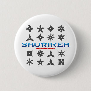 Shuriken Ninja Waffen Button