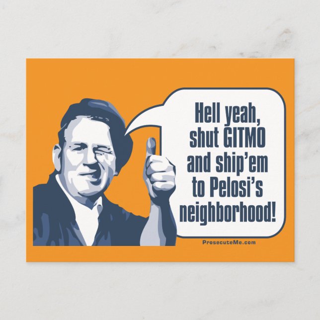 Shut Gitmo - Sarcastic Workman Postkarte (Vorderseite)