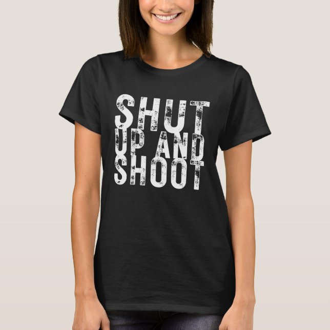 Shut Up and Shoot Billiard 8 Ball Pool Player  Hun T-Shirt (Vorderseite)