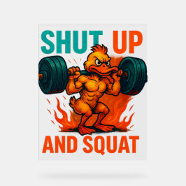 Shut Up And Squat Acrylschild