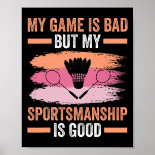 Shuttle Badminton Player 9 Poster