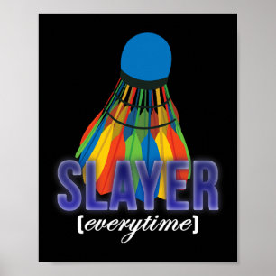Shuttle Badminton Player Angebot Poster