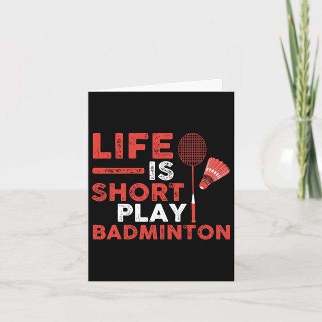Shuttle Badminton Player Karte (Vorderseite)
