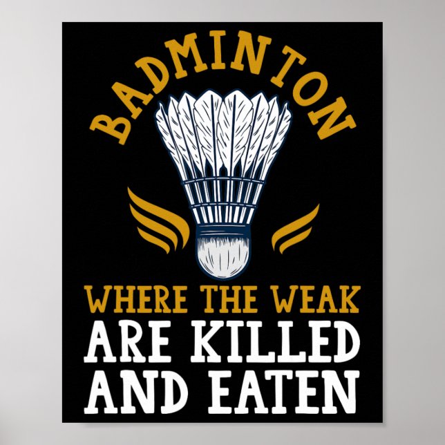 Shuttle Badminton Player Poster (Vorne)