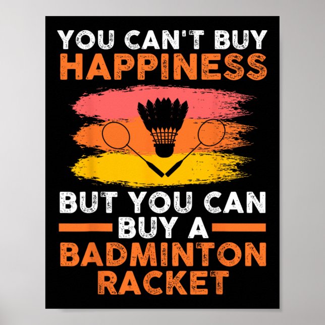 Shuttle Badminton Player Poster (Vorne)