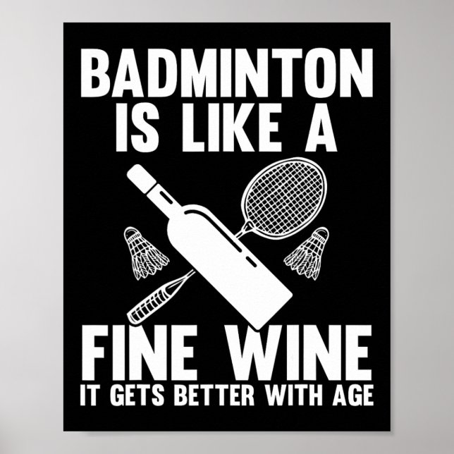 Shuttle Badminton Player Poster (Vorne)