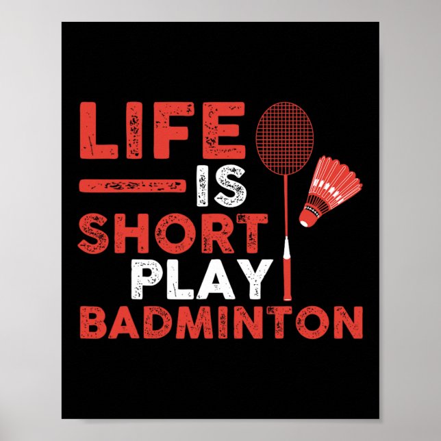 Shuttle Badminton Player Poster (Vorne)
