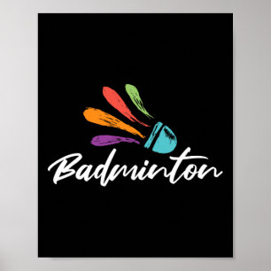 Shuttle Badminton Player Racket Sports Coach Team Poster