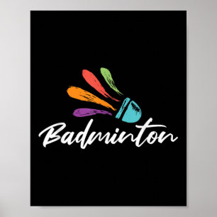 Shuttle Badminton Player Racket Sports Coach Team Poster
