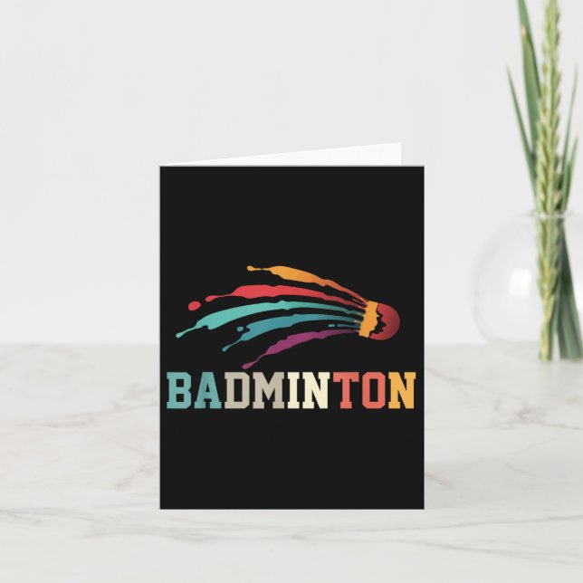 Shuttle Badminton Player Sporttrainer Team Karte (Vorderseite)