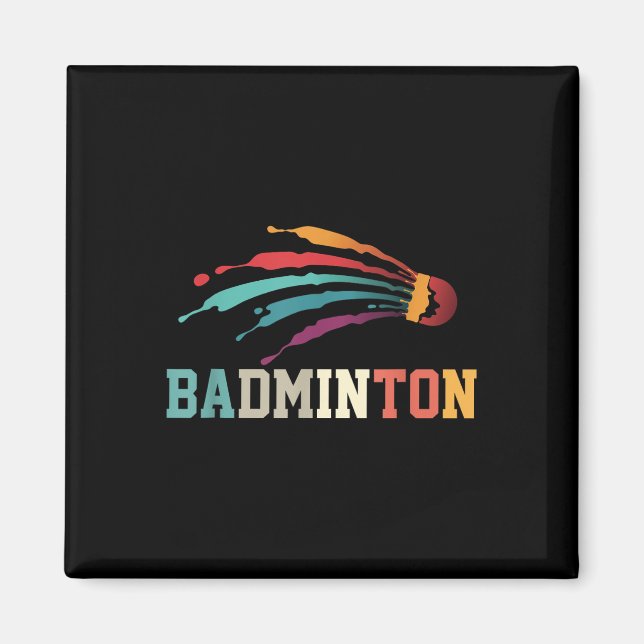 Shuttle Badminton Player Sporttrainer Team Magnet (Vorne)