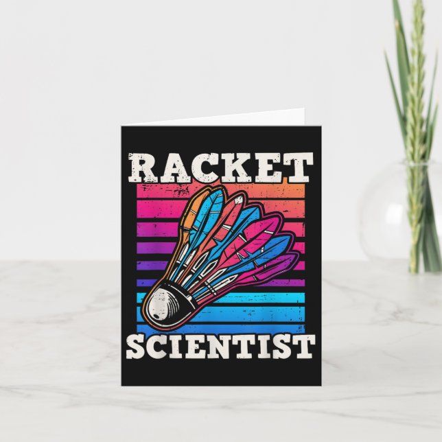 Shuttle Badminton Scientist Karte (Vorderseite)