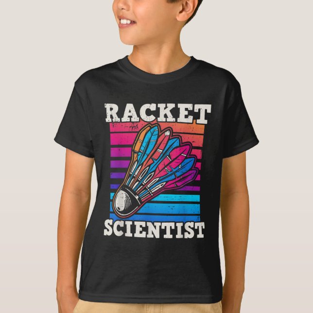 Shuttle Badminton Scientist T-Shirt (Vorderseite)