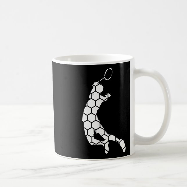 Shuttle Badminton Squash Badminton Player Kaffeetasse (Rechts)