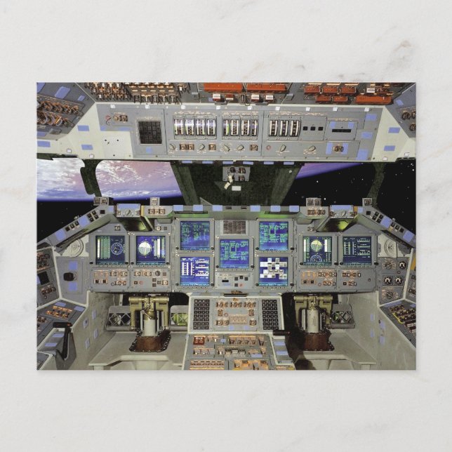 Shuttle Cockpit Postkarte (Vorderseite)
