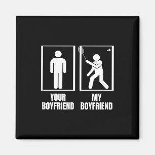 Shuttle deinen Freund, mein Freund Funny Badminto Magnet