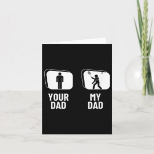 Shuttle deinen Vater Mein Vater Funny Badminton Karte
