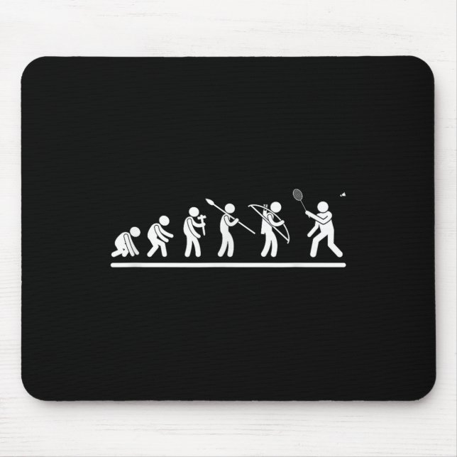 Shuttle Evolution Men Women Funny Badminton Mousepad (Vorne)