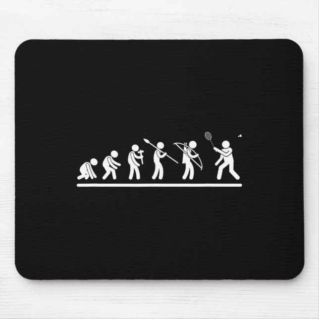 Shuttle Evolution Men Women Funny Badminton Mousepad (Vorne)