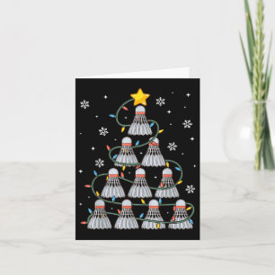 Shuttle Grafik Badminton Player Weihnachtsgeschenk Karte