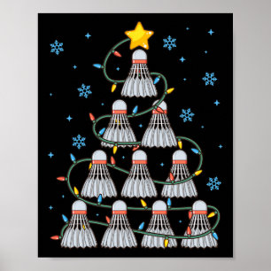 Shuttle Graphic Badminton Player Shirt Gift Christ Poster