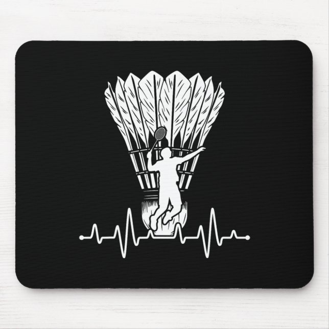 Shuttle Heartbeat Badminton Mousepad (Vorne)