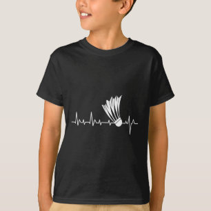 Shuttle Heartbeat - Badminton Player Sports Lover T-Shirt
