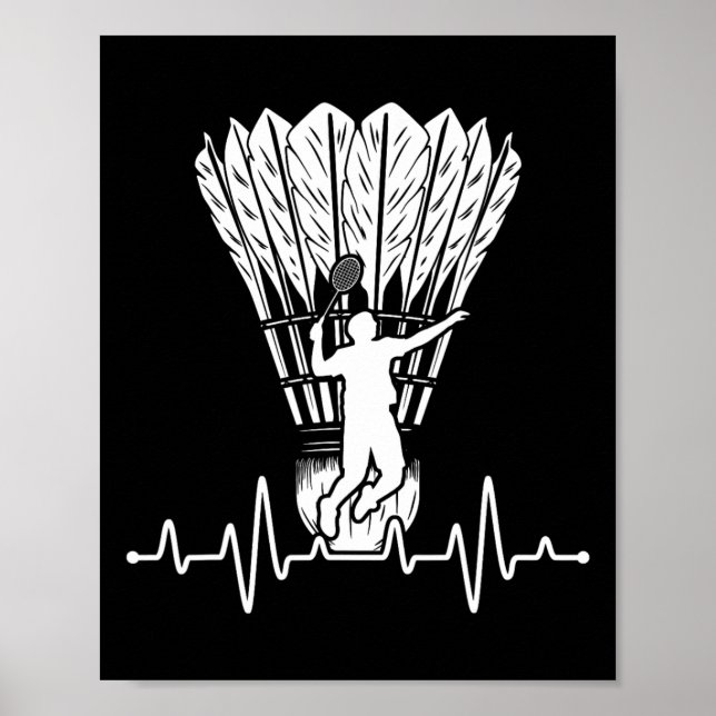 Shuttle Heartbeat Badminton Poster (Vorne)