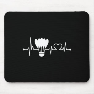 Shuttle Heartbeat Funny Badminton Player Geschenk Mousepad