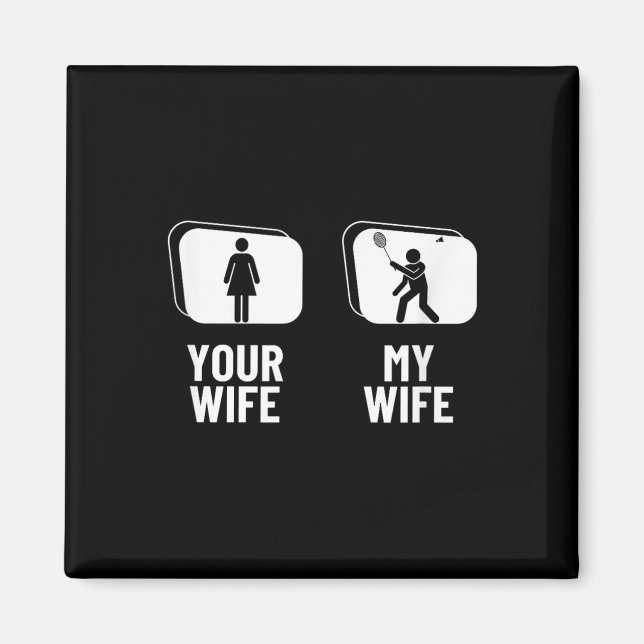 Shuttle Ihre Ehefrau Meine Ehefrau Husband Funny B Magnet (Vorne)