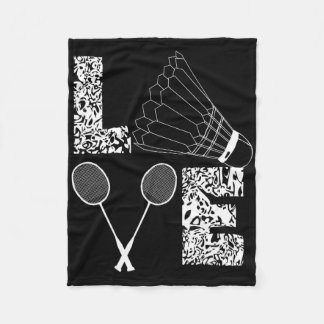Shuttle Liebe Badminton Lover Racquet Smashs Fleecedecke
