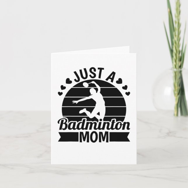 Shuttle Player Court - Team Racket Just A Badminto Karte (Vorderseite)