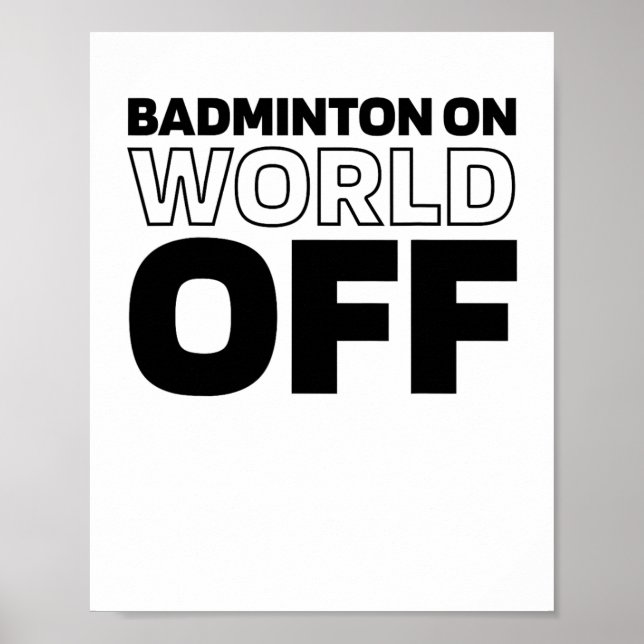 Shuttle Racket - Court Racquet Badminton on World Poster (Vorne)