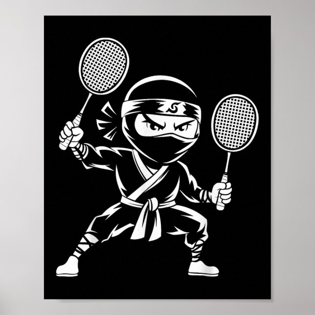Shuttle Racquet Racket - Team Player Badminton Nin Poster (Vorne)