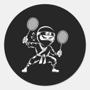 Shuttle Racquet Racket - Team Player Dminton Ninja Runder Aufkleber