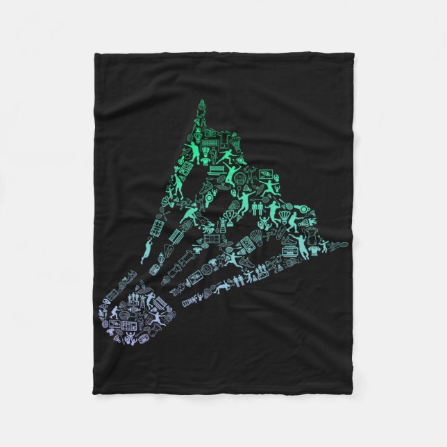 Shuttle Silhouette Dminton Player Shirt Mens Dmint Fleecedecke (Vorderseite)