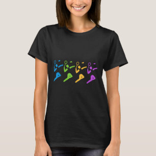 Shuttle Sport Rückschlag Spiel Badminton Farbige F T-Shirt