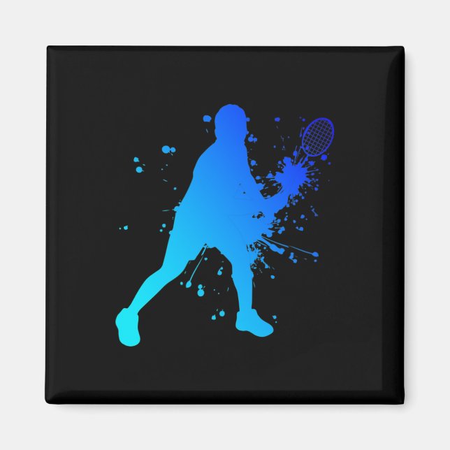 Shuttle Squash Dminton Player Magnet (Vorne)